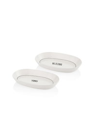 Hermia Juego de Platos DLY013 Blanco de 2 Piezas